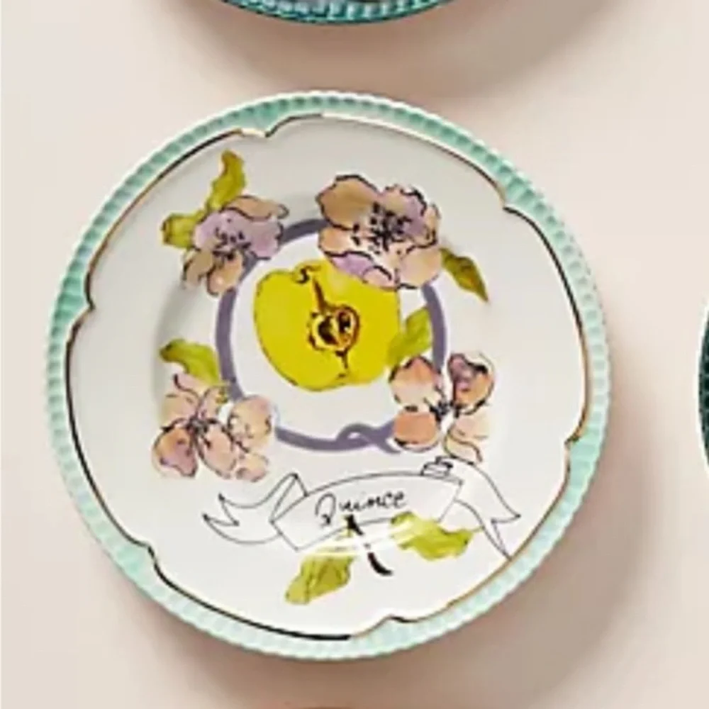 Fiona Corsini Monogram Canape Plate-Ouince
